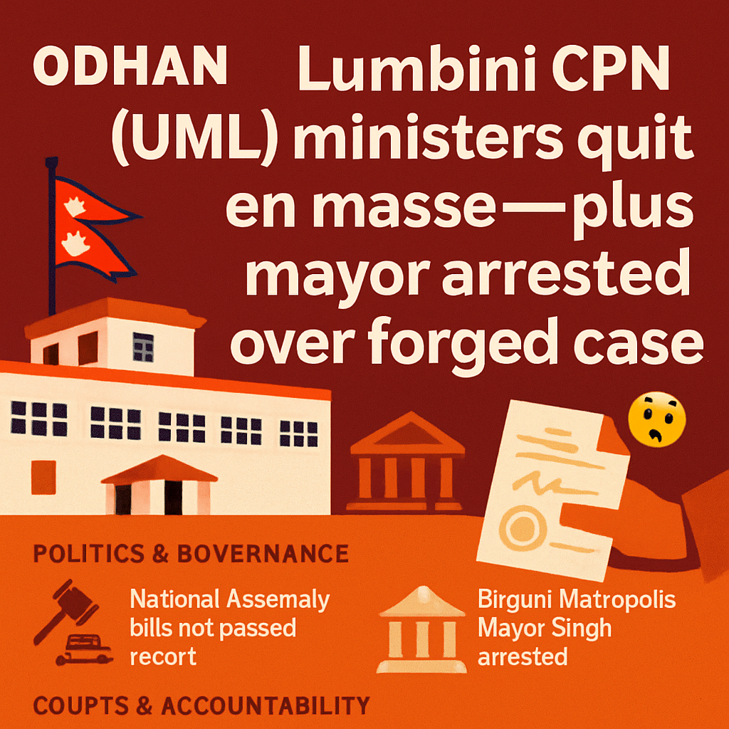 Lumbini CPN (UML) ministers quit en masse—plus mayor arrested over forged case 😮