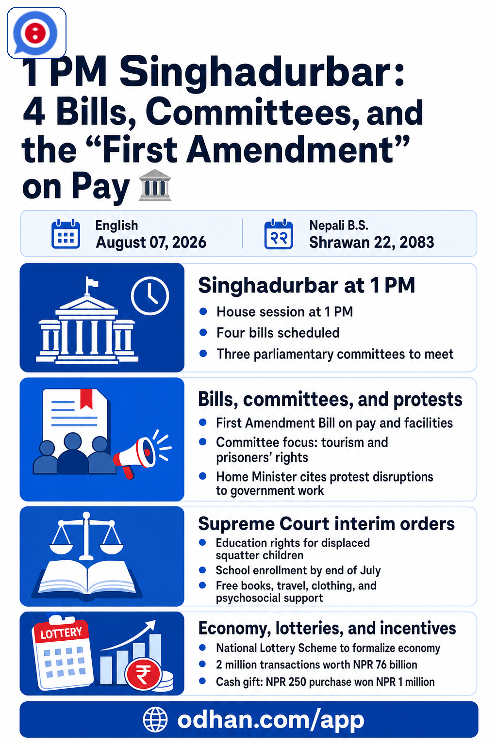 1 PM Singhadurbar: 4 Bills, Committees, and the “First Amendment” on Pay 🏛️